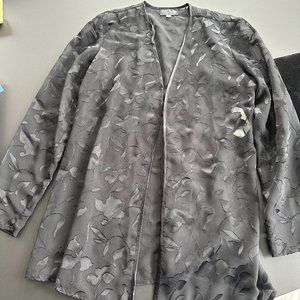 Sheer / Velvet print Cardigan